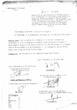 Loi N° 65-28 autorisant la ratification de &quot;l&#039;Acte relatif à la navigation et à la coopération économique entre les Etats du Bassin du Niger&quot; signé à Niamey le 26 Octobre 1963  et de  &quot; l&#039;Accord relatif  à la Commission du fleuve Niger  et à la navigation  et aux transports sur le fleuve  Niger&quot; signé à Niamey le 25 Octobre 1964